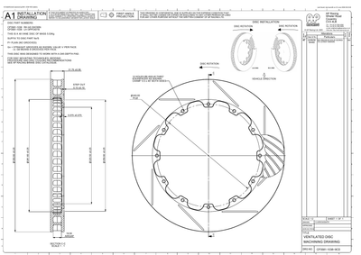 AP Racing Ventilated Brake Disc 356x32mm (CP3581-1038/9) technical drawing