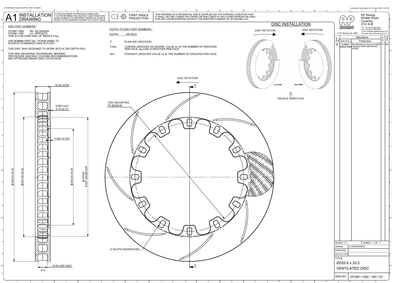 AP Racing Ventilated Brake Disc 356x32mm (CP3581-1080/1) technical drawing