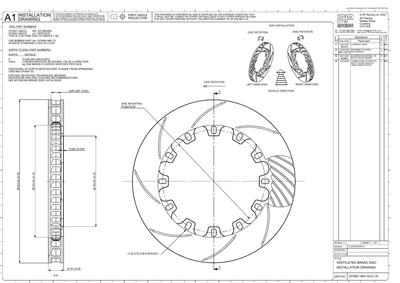 AP Racing Ventilated Brake Disc 343x32mm (CP3581-564/565) technical drawing