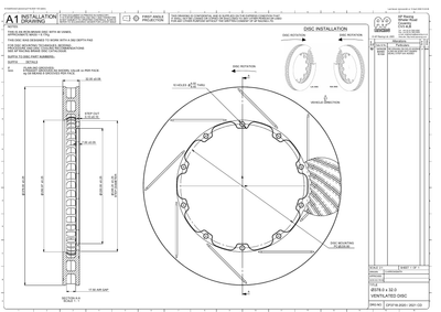 AP Racing Ventilated Brake Disc 378x32mm (CP3718-2020/2021) technical drawing