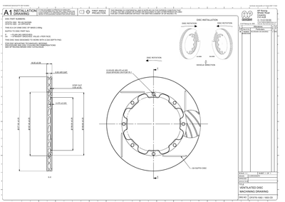 AP Racing Ventilated Brake Disc 278x16mm (CP3770-1002/1003) technical drawing