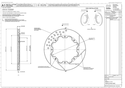 AP Racing Ventilated Brake Disc 280x17mm (CP3770-1012/1013) technical drawing