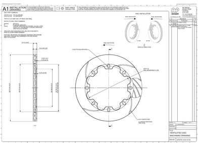 AP Racing Ventilated Brake Disc 278x16mm (CP3770-1014/1015) technical drawing
