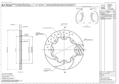 AP Racing Ventilated Brake Disc 280x16mm (CP3770-1018/1019) technical drawing