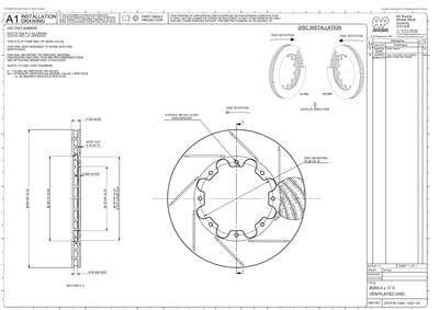 AP Racing Ventilated Brake Disc 265x17mm (CP3770-1026/1027) technical drawing