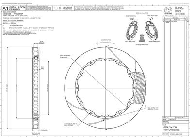 AP Racing Ventilated Brake Disc 355x28mm (CP3781-2006/2007) technical drawing