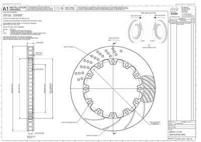 AP Racing Ventilated Brake Disc 356x28mm (CP3781-2024/2025) technical drawing