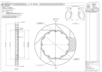 AP Racing Ventilated Brake Disc 343x28mm (CP3781-2122/2123) technical drawing