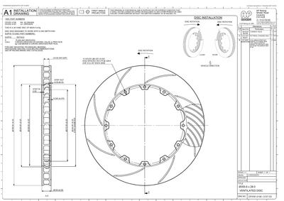 AP Racing Ventilated Brake Disc 356x28mm (CP3781-2126) technical drawing