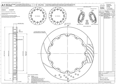 AP Racing Ventilated Brake Disc 378x32mm (CP3836-2002/2003) technical drawing