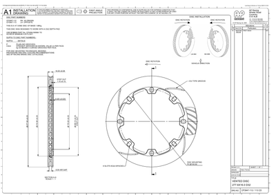 AP Racing Ventilated Brake Disc 278x16mm (CP3947-112/113) technical drawing