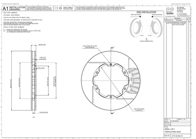 AP Racing Ventilated Brake Disc 254x21mm (CP4136-568) technical drawing