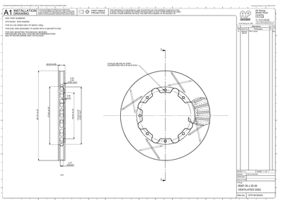 AP Racing Ventilated Brake Disc 267x20mm (CP4136-924) technical drawing