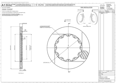 AP Racing Ventilated Brake Disc 304x20.7mm (CP4348-626/627) technical drawing