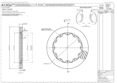 AP Racing Ventilated Brake Disc 300x25.4mm (CP4348-910/911) technical drawing