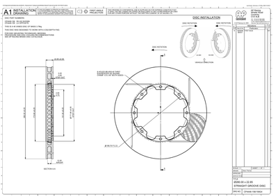 AP Racing Ventilated Brake Disc 280x22.9mm (CP4448-158/159) technical drawing