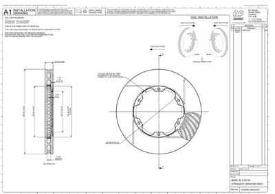 AP Racing Ventilated Brake Disc 260x25.4mm (CP4448-226/227) technical drawing