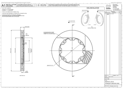 AP Racing Ventilated Brake Disc 277x25.4mm (CP4448-410/411) technical drawing