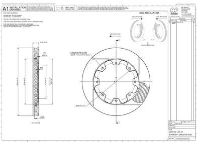 AP Racing Ventilated Brake Disc 285x25.4mm (CP4448-506/507) technical drawing