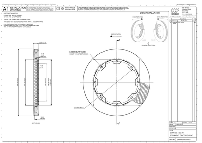 AP Racing Ventilated Brake Disc 280x23mm (CP4448-744/745) technical drawing
