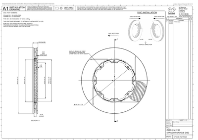 AP Racing Ventilated Brake Disc 280x22.2mm (CP4448-752/753) technical drawing