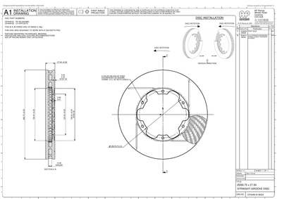 AP Racing Ventilated Brake Disc 267x28mm (CP4448-81/82) technical drawing