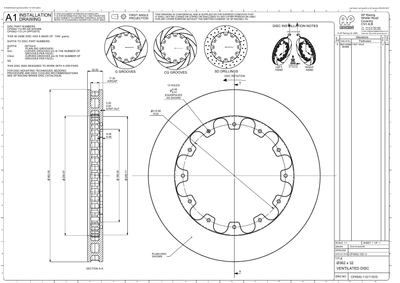 AP Racing Ventilated Brake Disc 362x32mm (CP4542-112/113) technical drawing