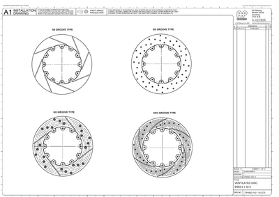 AP Racing Ventilated Brake Disc 362x32mm (CP4542-142/143) technical drawing