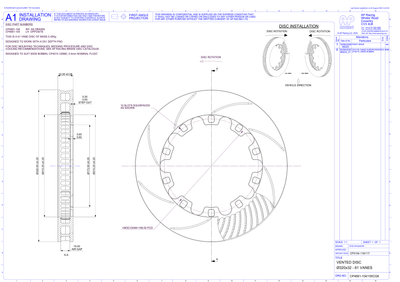 AP Racing Ventilated Brake Disc 320x32mm (CP4661-104/105) technical drawing