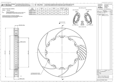 AP Racing Ventilated Brake Disc 356x36mm (CP5000-110/111) technical drawing