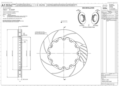 AP Racing Ventilated Brake Disc 330x28mm (CP5000-210/211) technical drawing