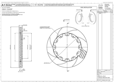 AP Racing Ventilated Brake Disc 295x25.4mm (CP5000-510/511) technical drawing