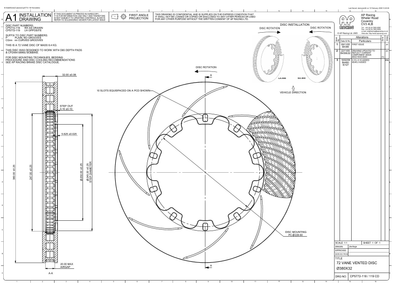 AP Racing Ventilated Brake Disc 380x32mm (CP5772-118/119) technical drawing