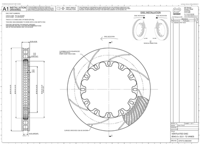 AP Racing Ventilated Brake Disc 343x32mm (CP5772-2080/2081) technical drawing