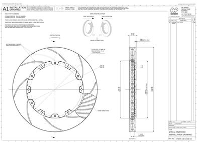 AP Racing Ventilated Brake Disc 355x28mm (CP6565-190/191) technical drawing