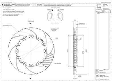 AP Racing Ventilated Brake Disc 343x28mm (CP6565-192/193) technical drawing