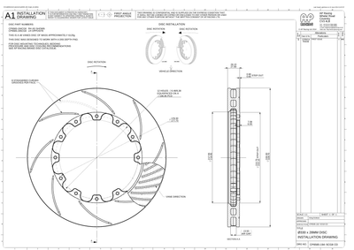 AP Racing Ventilated Brake Disc 330x28mm (CP6565-194/195) technical drawing