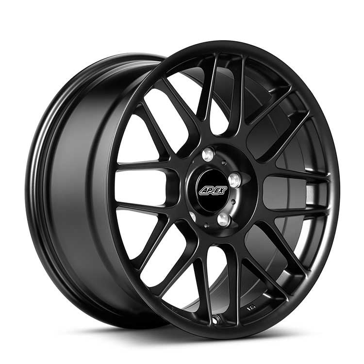 APEX ARC-8 Satin Black finish reference; diameter, concavity and face profile vary by specification