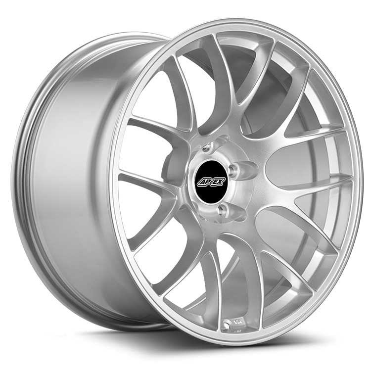 APEX EC-7 Race Silver wheel; representative face profile