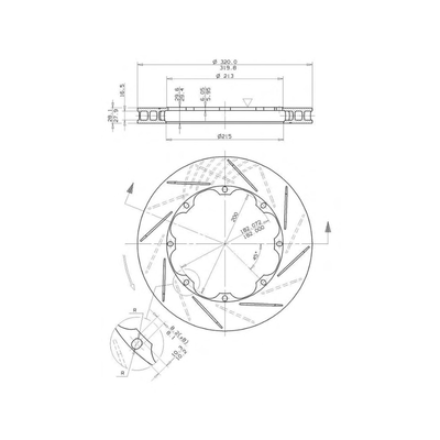 Brembo GT 320x28 Drilled Brake Disc Rotor Ring