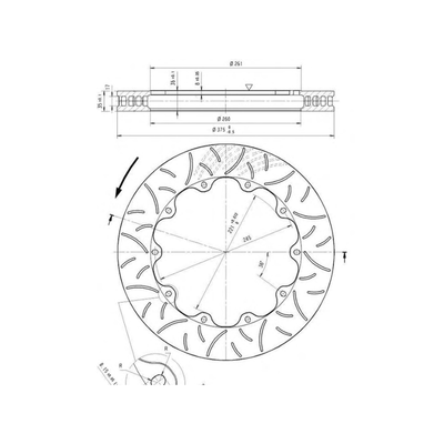 Brembo Racing Lamborghini Gallardo Super Trofeo Front 375x35mm Brake Disc