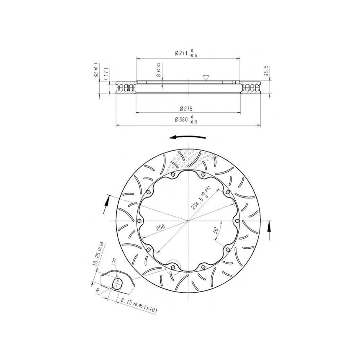 Brembo GT 380x32 Brake Disc