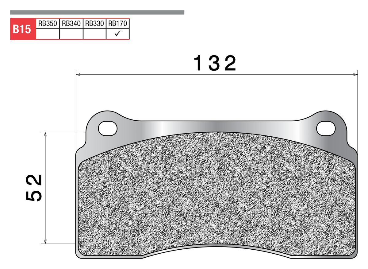 Brembo Racing pad shape B15