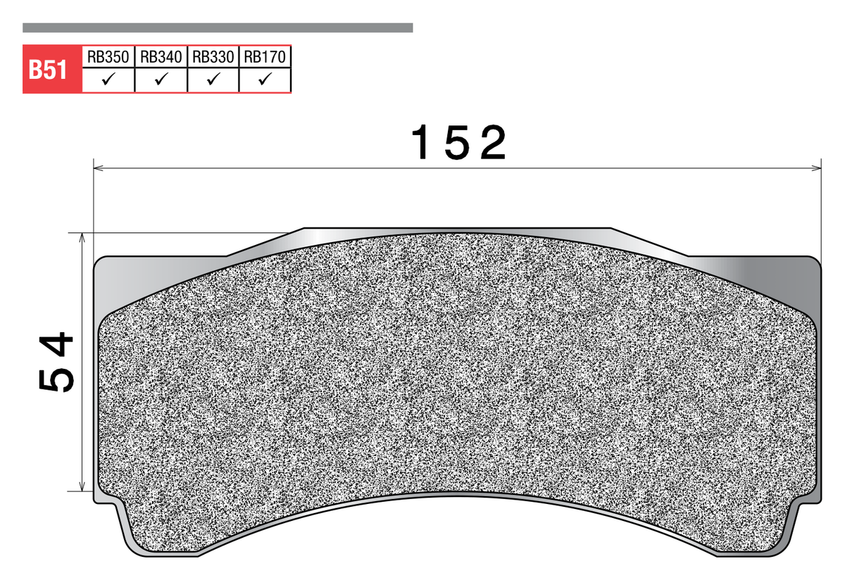 Brembo Racing pad shape B51