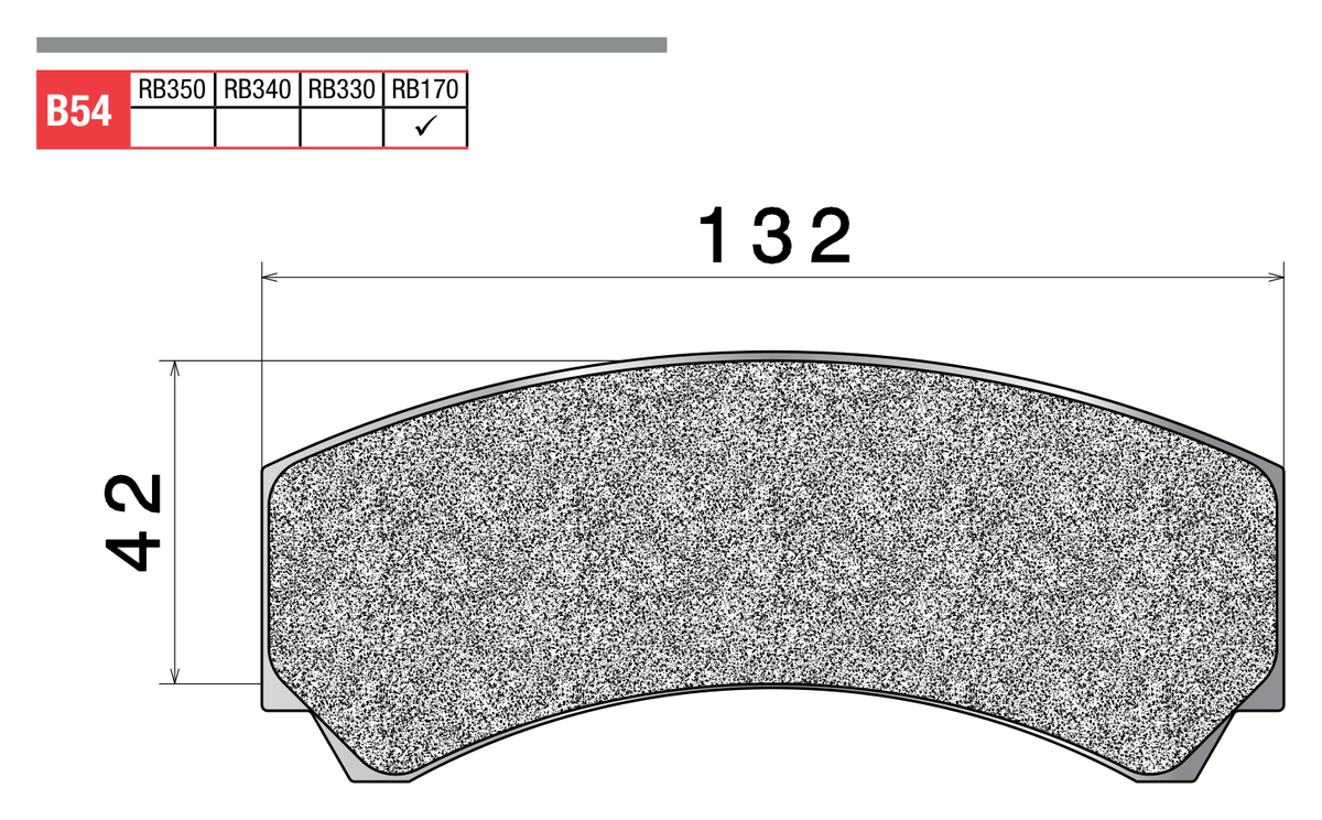 Brembo Racing pad shape B54