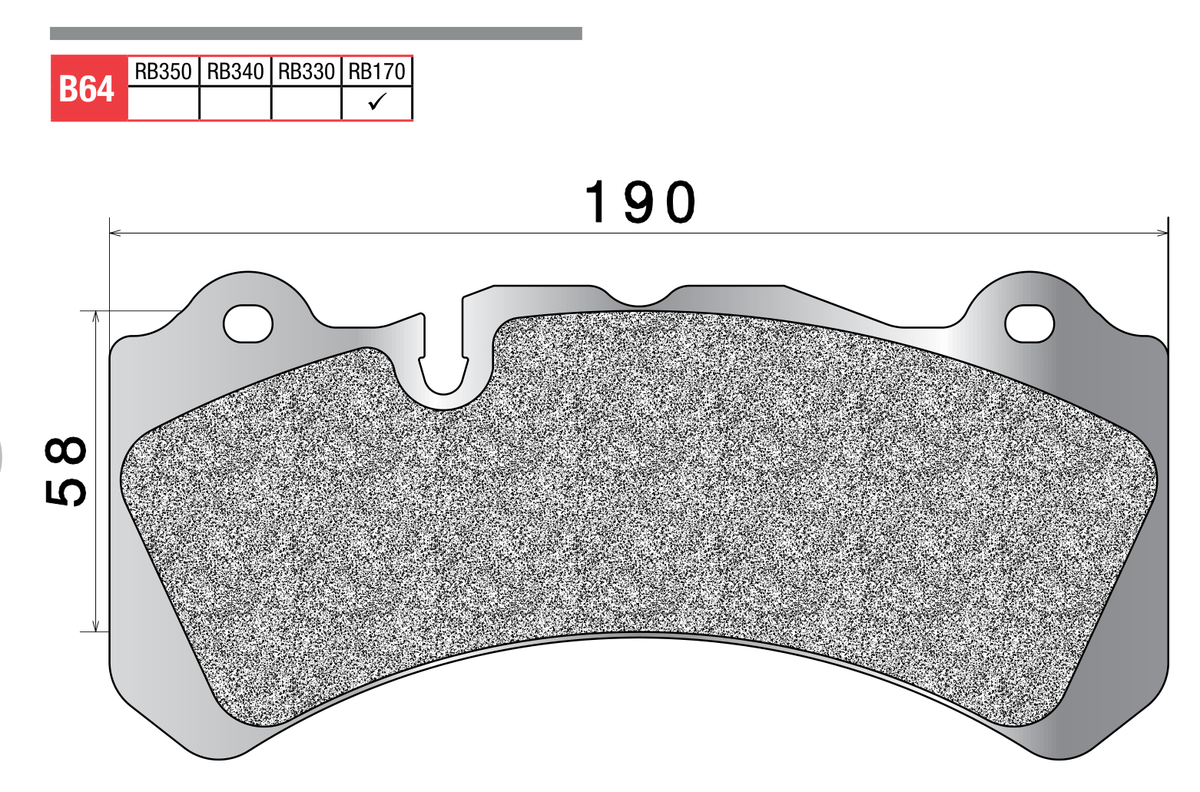 Brembo Racing pad shape B64