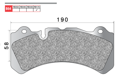 Brembo Racing pad shape B64