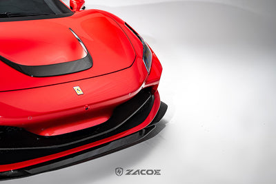 ZACOE Front Trunk Air Splitter Carbon Fiber - Ferrari F8 Tributo/ F8 Spider