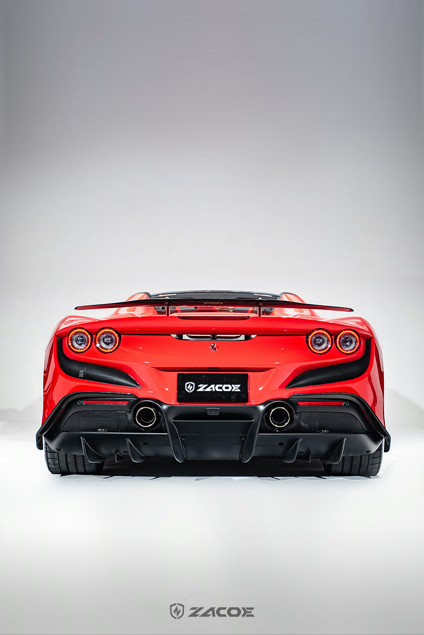 ZACOE Rear Side Flaps Carbon Fiber - Ferrari F8 Tributo/ F8 Spider