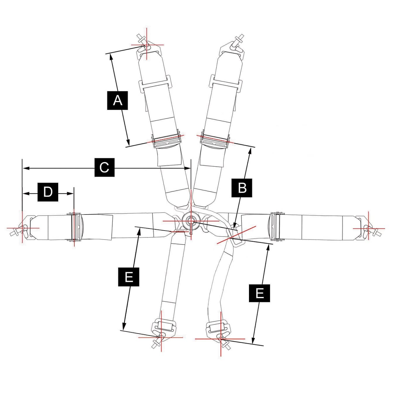 OMP First 6-point FIA harness